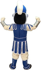Dark Blue Spartan Trojan Knight Mascot Costume with Blue Outfit