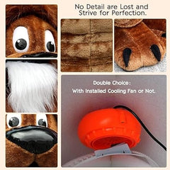 Deluxe Muscle Lion Mascot Costume