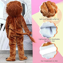 Deluxe Muscle Lion Mascot Costume