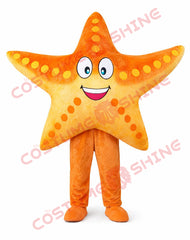 Orange Starfish Mascot Costume for Adults – Full Body Plush Ocean Outfit