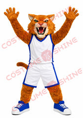 Adult Wildcat Mascot Costume Basketball Uniform Style