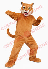 Adult Brown Wildcat Mascot Costume Plush Full Body