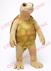 Beige Turtle Mascot Costume with Tan Shell for Events & School