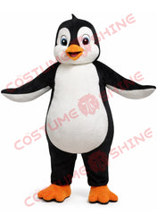 Black & White Penguin Mascot Costume for Adults