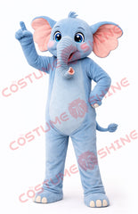 Blue Elephant Mascot Costume for Adults – Plush Full Body Suit