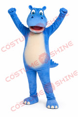Blue Hippo Mascot Costume for Adults – Plush Full Body Suit