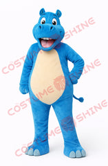 Blue Hippo Mascot Costume for Adults – Plush Full Body Character