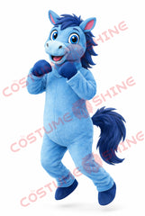 Blue Horse Mascot Costume for Adults – Plush Full Body Suit