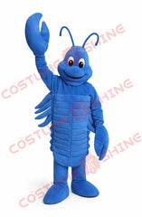 Blue Lobster Mascot Costume for Adults Waving Pose Custom Event Character