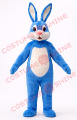 Blue Rabbit Mascot Costume Adult Plush Bunny Suit