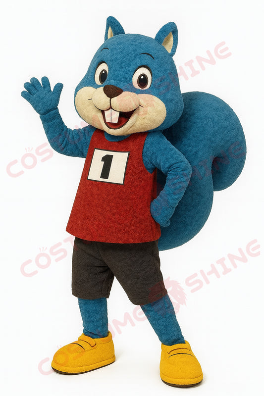 Blue Squirrel Mascot Costume for Adults – Custom Animal Suit for School, Sports Team & Business Events