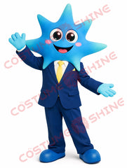 Blue Starfish Mascot Costume for Adults – Full Body Suit Business Style