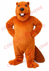 Orange Beaver Mascot Costume for Adults – Plush Full Body Suit
