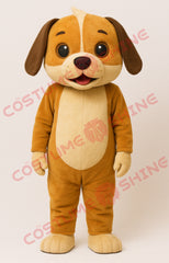 Brown Dog Mascot Costume – Cute Plush Animal Character Suit