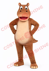 Brown Hippo Mascot Costume for Adults – Plush Full Body Character