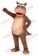 Brown Hippo Mascot Costume for Adults – Plush Full Body Suit