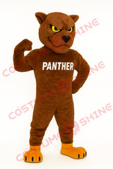 Brown Panther Mascot Costume – Fierce Animal Suit