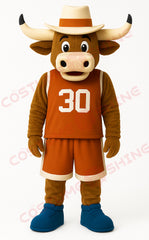 Bull Mascot Costume Cowboy Outfit Basketball Jersey for Events