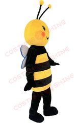 Yellow Bee Mascot Costume – Plush Insect Suit with Antennae and Wings