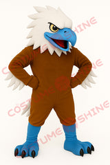 Eagle Mascot Costume with Blue Beak – School Spirit Outfit
