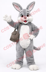 Gray Rabbit Mascot Costume Adult Plush Bunny Suit