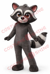 Gray Raccoon Mascot Costume for Adults – Classic Standing Design