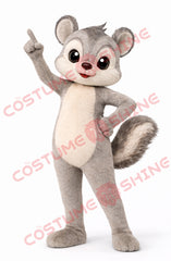 Gray Squirrel Mascot Costume for Adults Full Body