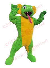 Green Snake Mascot Costume – Cartoon Cobra Character Suit
