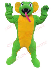 Green Snake Mascot Costume – Cartoon Cobra Character Suit