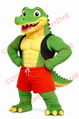 Muscle Crocodile Mascot Costume Adult Sports Style