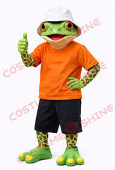 Adult Frog Mascot Costume Casual Sports Full Body Suit