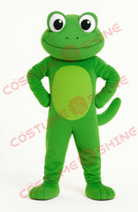 Green Frog Mascot Costume for Adults – Full Body Plush Suit with Tail