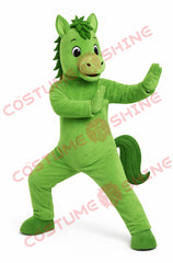 Green Horse Mascot Costume for Adults – Plush Full Body Suit