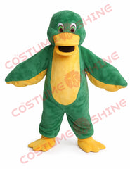 Green Yellow Duck Mascot Costume for Adults Plush Custom Character Suit