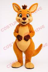 Orange Kangaroo Mascot Costume Plush Suit for School & Events