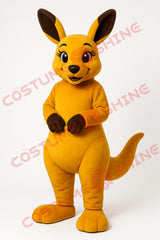 Yellow Kangaroo Mascot Costume Plush Suit for School & Events