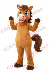 Brown Horse Mascot Costume for Adults – Plush Full Body Suit