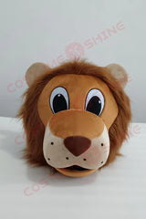 Lion Mascot Costume with Sports Jersey and Blue Shorts for Adults
