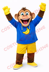 Banana Hoodie Monkey Mascot Costume for Adults – Fun Event Suit