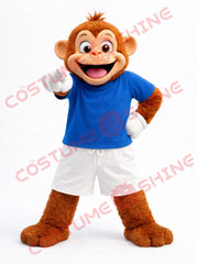Classic Monkey Mascot Costume for Adults – Blue Shirt Event Suit