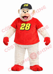 Adult Monkey Mascot Costume with Red Jersey & Number Design
