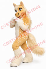 Palomino Mustang Horse Mascot Costume for Adults