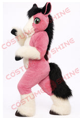 Pink Mustang Horse Mascot Costume for Adults