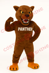 Brown Panther Mascot Costume – School Spirit Outfit