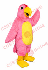 Pink Parrot Mascot Costume Adult Cute Bird Character Outfit