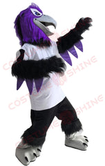 Purple Eagle Mascot Costume for Adults – Fierce Bird Suit with Wings & Claws