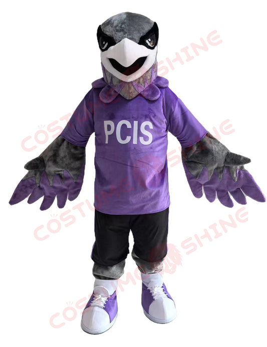 Purple Eagle Mascot Costume for Adults – School Spirit & Sports Event Outfit