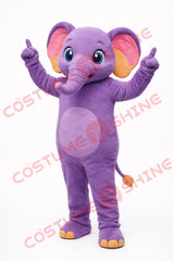 Purple Elephant Mascot Costume for Adults – Plush Full Body Suit