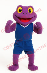 Purple Frog Mascot Costume Adult Basketball Outfit – Plush Spirit Suit