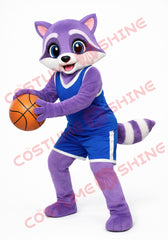 Purple Raccoon Mascot Costume for Adults – Basketball Style